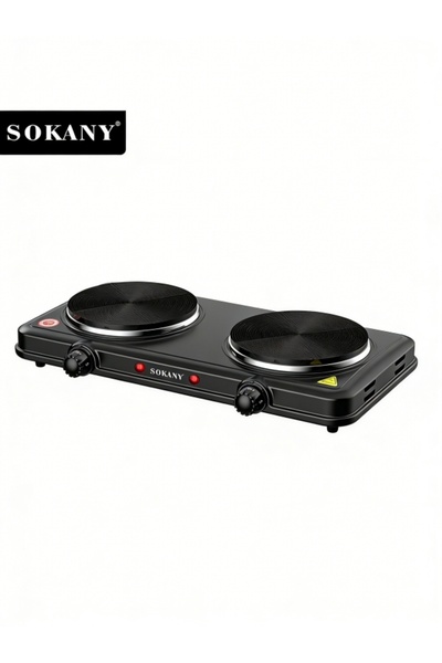 SOKANY 🔥2000W Double-Head Electric Hot Plate - Dual Burner with Black Crysta...