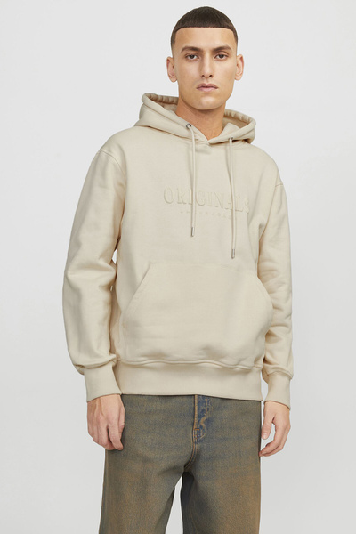 Jack & Jones Off-white men's hooded sweatshirt 12262811_jorfrederiksberg swea...