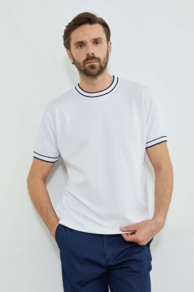 Fulla Moda Πλεκτό μπλουζάκι με λαιμόκοψη ποδηλάτου