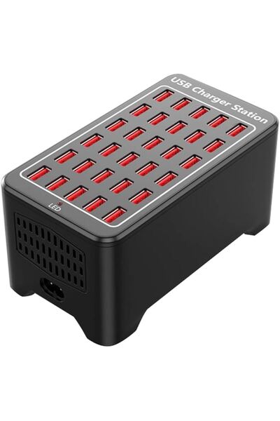 Tastech 30 Port Usb Şarj Aleti 150W 2.4A Fast Şarj Çoklu Şarj İstasyonu