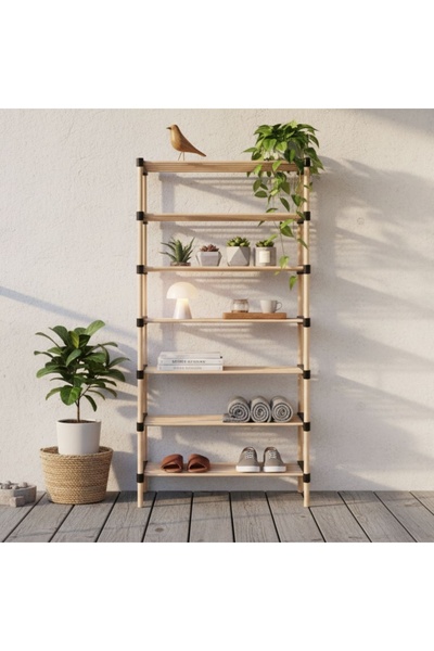 Koopman 7-Tier Storage Shelf STORAGE SOLUTIONS – 56x28x110 cm, practical and ...