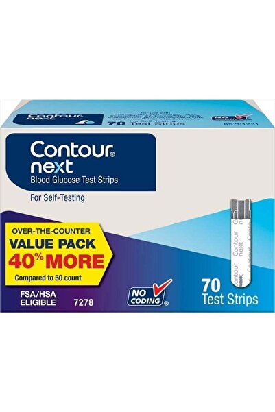 ASCENSİA CONTOUR NEXT Blood Glucose Test Strips for , 70 Count (Pack of 1)