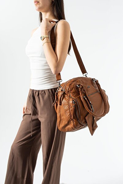 571 Collections Çanta Washable Leather Multi-Compartment, Shoulder and Arm Ba...