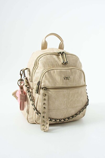 H&D COLLECTİON 571 COLLECTİONE Πλυμένο Δέρμα, Πολλαπλών Θηκών, Σακίδιο Πλάτης...