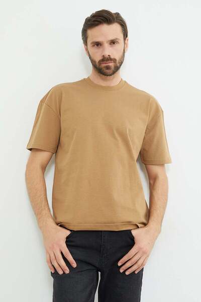 Fulla Moda Μπλουζάκι Basic Crew Neck Oversize