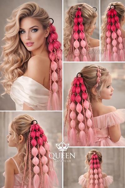 QUEEN AKSESUAR Νέα τάση στη μόδα Μπαλόνι Bubble Πλεκτό ελαστικό Hairpiece φού...