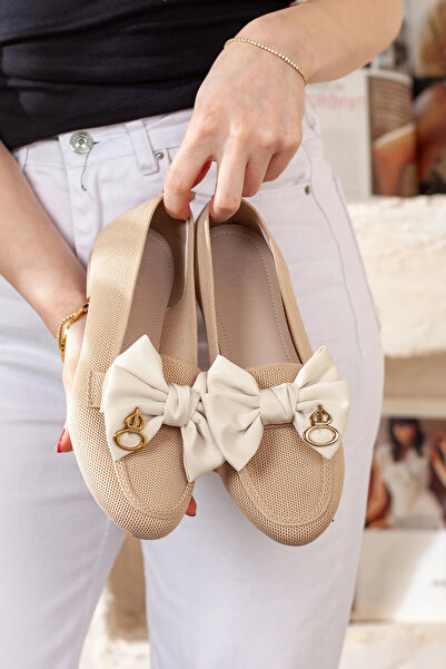 Adım Adım Γυναικεία Πλεκτά Μπαλαρίνες με Φιόγκο