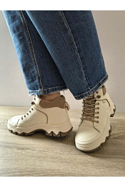 PASS Γυναικεία casual μποτάκια 70001C 52-N ΜΠΕΖ ΑΠΡΙΚΟΤ - Μπεζ, 35