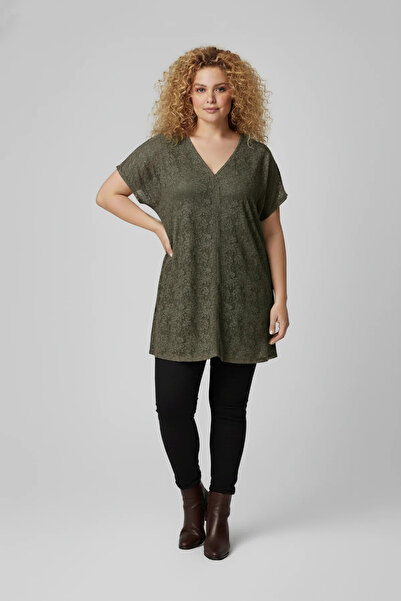 Shape Of You Δαντελένια λεπτομερής μπλούζα