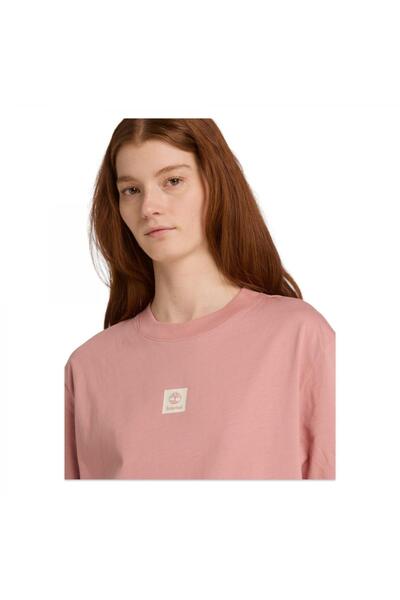 Timberland Tb0A5Rzx Stack Logo -Sleeve Tee Pembe Kadın T-Shirt