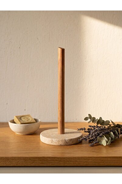 FARALYAHOME Χάρτινη θήκη για πετσέτες από φυσικό τραβερτίνη και μάρμαρο με ξύ...