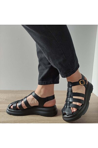 FORMAZIONE Γυναικεία ΚΑΖΟΥΑΛ Σανδάλια 5022-1 ΜΑΥΡΟ - Μαύρο, 37