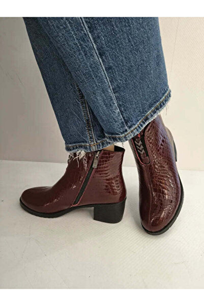 PASS Γκέτες Κομψές Γυναικείες 70008D 23-O Μπορντό Κροκό - Edge, 36