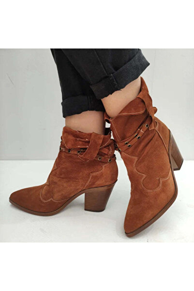 PERLLA Κομψές Γυναικείες Μπότες 3032-8 Καφέ Βελούδο - Καφέ, 39