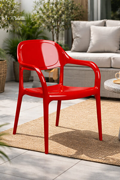 RETRO ART 2’li Set Vera Kollu Plastik Sandalye – Bahçe, Balkon, Kafe ve Resto...