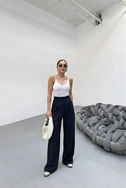 BayBayan ΓΥΝΑΙΚΕΙΟ ΠΑΝΤΕΛΟΝΙ ΠΑΛΑΖΟ ΜΕ ΨΗΛΗ ΜΕΣΗ, ΠΛΙΣΕ, ΕΛΑΣΤΙΚΟ, ΑΠΟ ΚΡΕΠ, ...