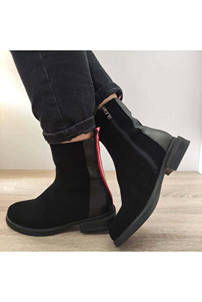 FORMAZIONE Γυναικεία casual μποτάκια D9193-1 ΜΑΥΡΟ ΒΕΛΟΥΔΟ - Μαύρο, 37
