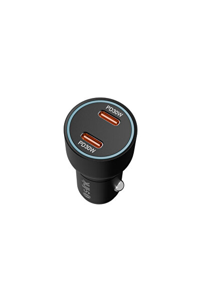 S-LINK SL-AC60 60W PD 3.0 PD 30W + PD30W Siyah Araç Şarj Cihazı