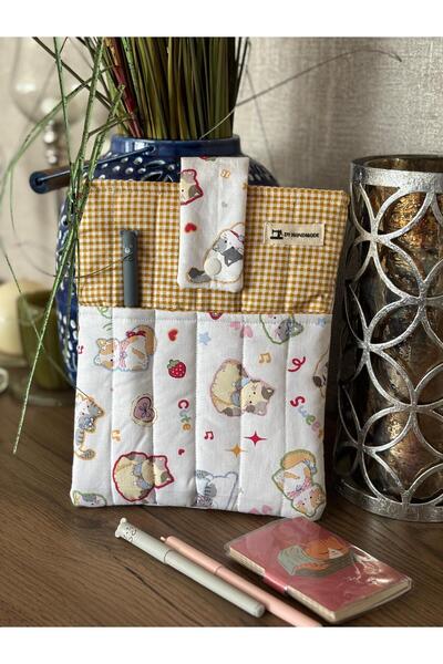 dyhandmade Kedi Desenli Kitap Kılıfı