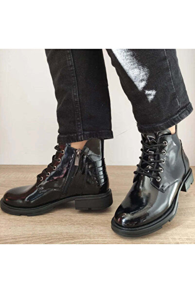 PASS WOMEN'S casual boots 150067D 01-L BLACK LACQUER - Black, 39