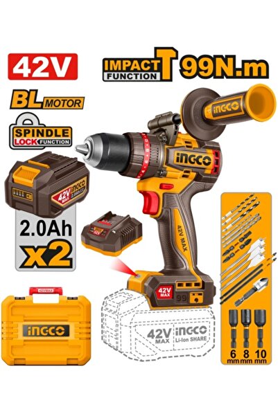 Ingco 42 V Κρουστικό Δράπανο