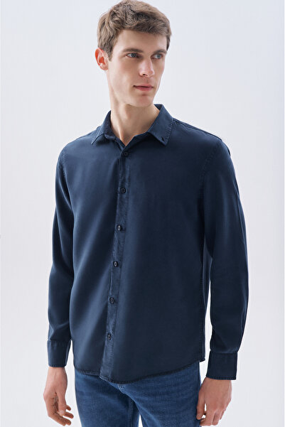 Mudo قميص بأكمام طويلة وقصة عادية