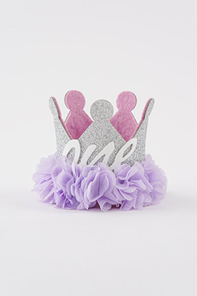 Banamio Καπέλο για πάρτι γενεθλίων 1 έτους Elastic Birthday Glitter Queen Cro...