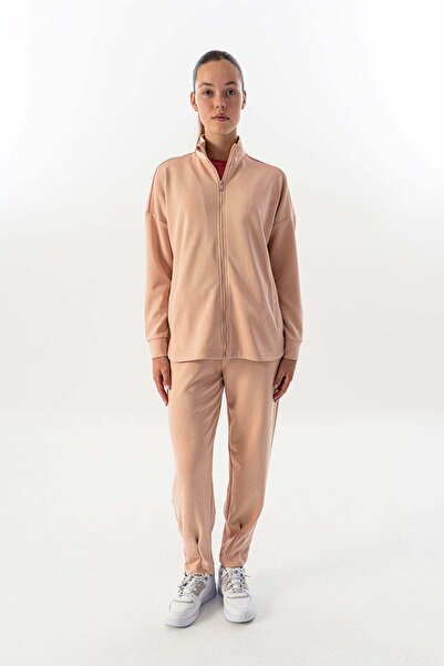 MARATON Comfort Kadın Dik Yaka Pembe Eşofman Üstü