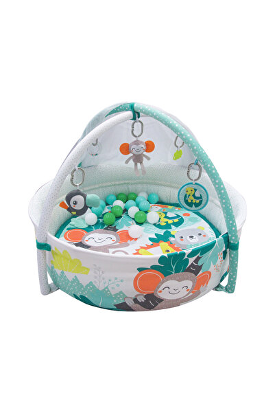 Moon jungle friends baby pool mat with mosquito net + 20 pcs balls, Om+, Baby...