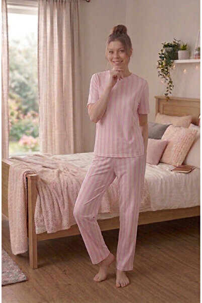 Bella Dossi Σετ γυναικείες πιτζάμες με κοντό μανίκι και λαιμόκοψη σε σχέδιο C...