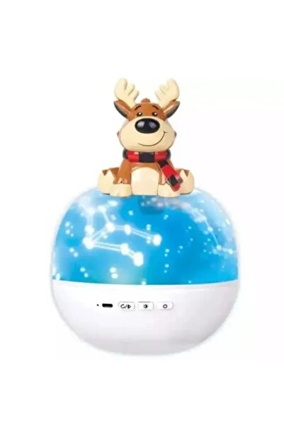 velve Προβολέας νυχτερινού φωτός για παιδιά, με τάρανδο, αστέρια και μουσική.