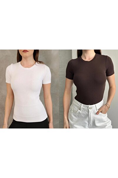 Makarina Women's Modal Short Sleeve Flexible Comfortable Blouse Bady