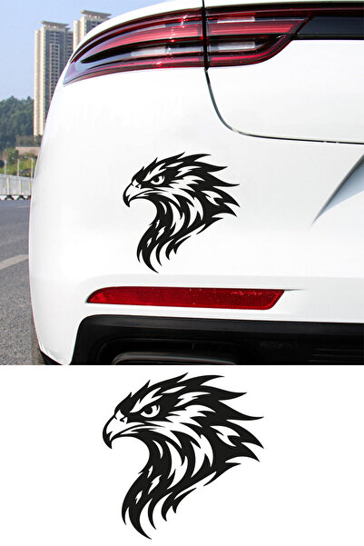 New Jargon Kartal Oto Sticker - Kartal Figürlü Araç Sticker - Araba Motor Aks...