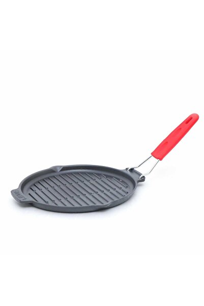 Lava Cast Iron Grill Pan with Handle, Round, 23 cm