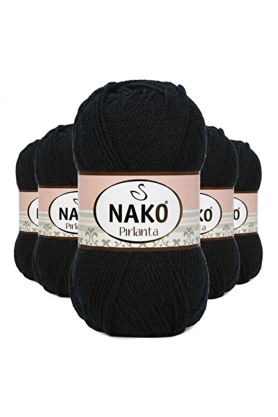 NAKO Ustaca Pırlanta Amigurumi El Örgü İpi 5’li Set – Siyah 217
