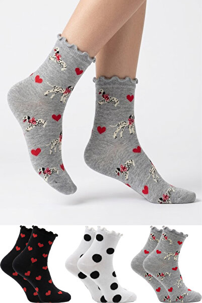 KARDEŞLER ÇORAP Γυναικείες βαμβακερές κάλτσες μισού μήκους, συσκευασία 3 τεμα...