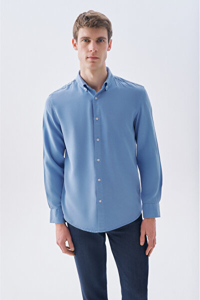 Mudo قميص بأكمام طويلة وقصة عادية