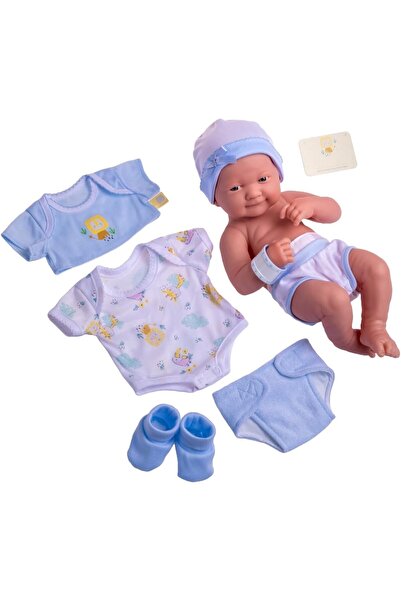 JC TOYS دمية طفل حديث الولادة مع ملحقاتها 14 بوصة - أزرق 18543