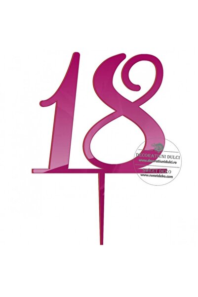 Decoratiuni Dulci Τοπέρ τορτ Ματζέρατ, 18 κυματιστά - Ματζέντα