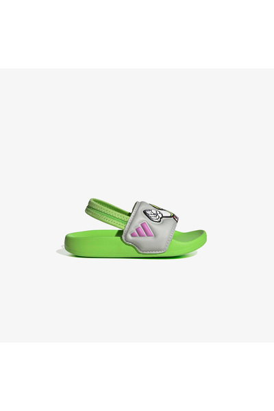 adidas شبشب أخضر للأطفال من Adilette Estrap Buzz