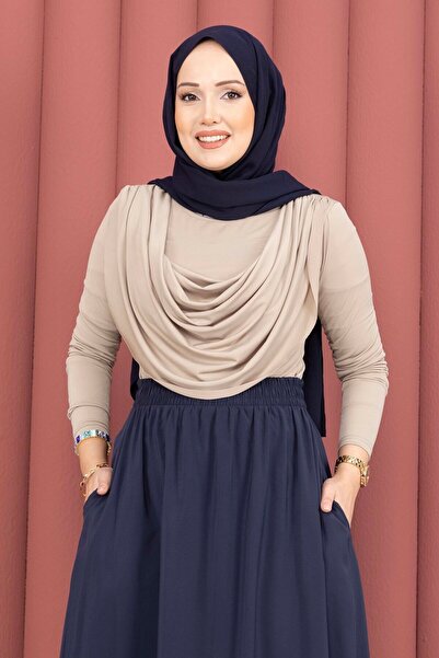 EBRUTESETTÜR Degaje Dökümlü Sandy Body Koyu Bej