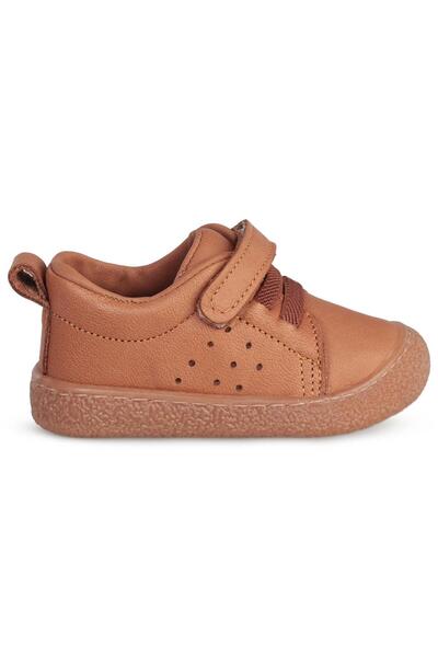 Civil Baby Δερμάτινα παπούτσια Velcro 18-21 Number İlkadım - Καφέ
