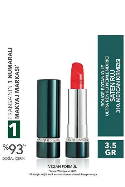 Yves Rocher New Satin Lipstick Intense Pigment Moisturizing Nude Brown Vegan ...