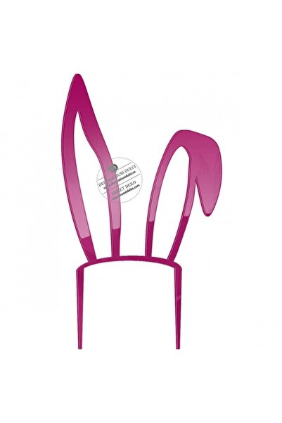 Decoratiuni Dulci Διακοσμητικό αυτοκόλλητο αυτιά αρκούδας, πλεξιγκλάς - Ροζ κ...