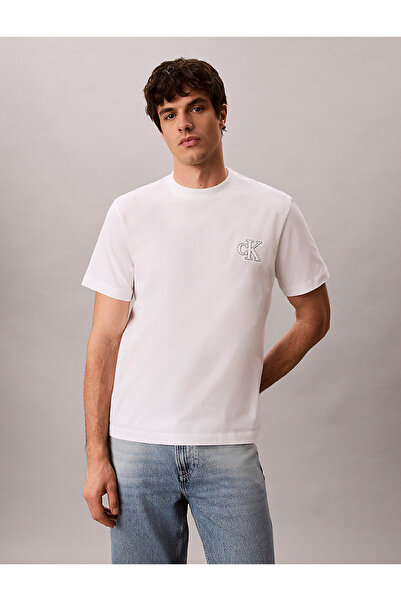 Calvin Klein Erkek 30s Jersey Easy Monogram Detaylı T-shirt