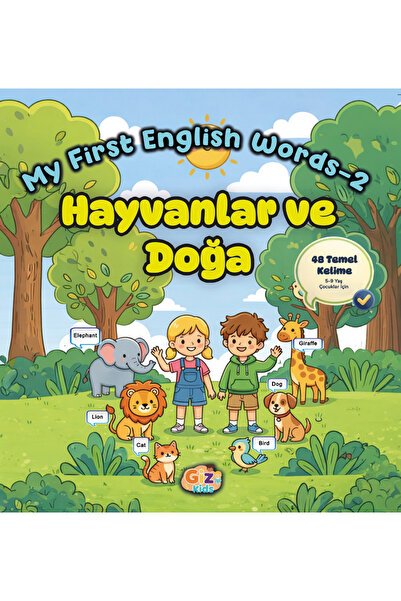 Giz Kitap My First English Words-3 (Hayvanlar ve Doğa)