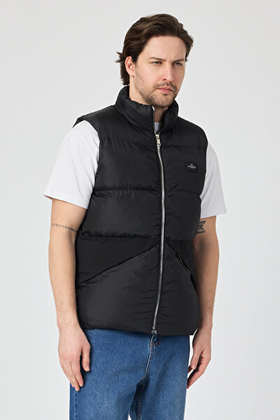 Tonny Black Ανδρικό μαύρο αδιάβροχο γιλέκο με λεπτομέρεια κλειστής τσέπης στο...