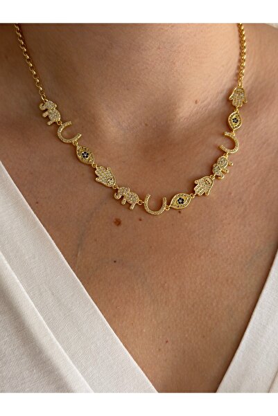 venti design Fil Bereket Şans Gold Kadın Kolye