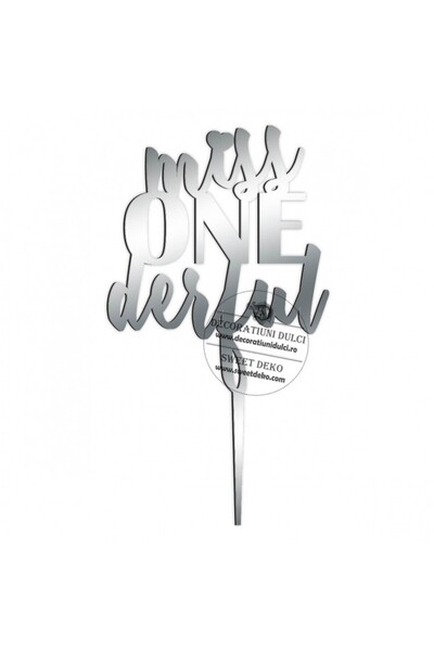 Decoratiuni Dulci Διακοσμητικό Miss ONEderful, πλεξιγκλάς - Ασημί καθρέφτης