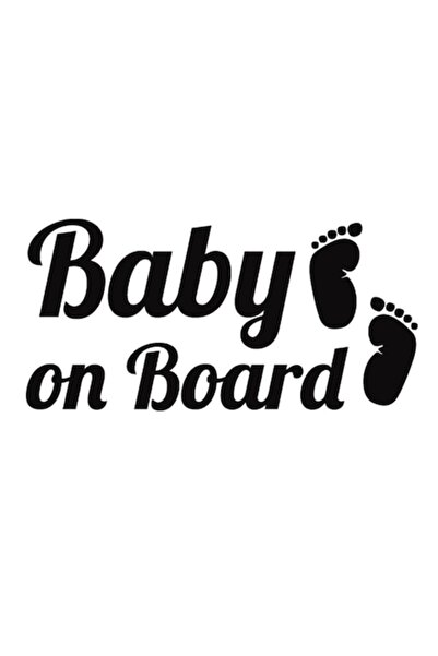 OEM Autocolant auto 'Bebeluş la bord', M2, 15cm, Negru